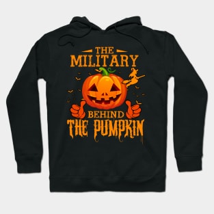 Mens The CHEF Behind The Pumpkin T shirt Funny Halloween T Shirt_MILITARY Hoodie